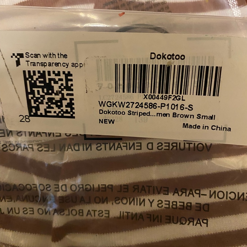 Dokotoo Striped Red and Brown Men's Tank Top Size S - Picture 9 of 9